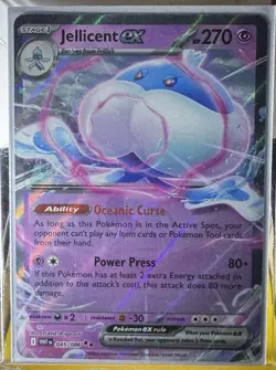 Pokemon TCG Jellicent EX 45/86 Double Rare White Flare Card 2025 NM Condition - Image 2