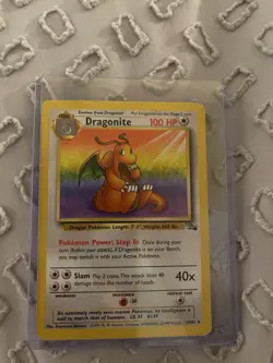 Pokemon TCG Dragonite Fossil 19/62 Rare Unlimited Regular 1999 100 HP - Image 1