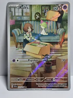 Pokemon Ralts Illustration Rare Holo SV02 Paldea Evolved 211/198 2023 LP - Image 1