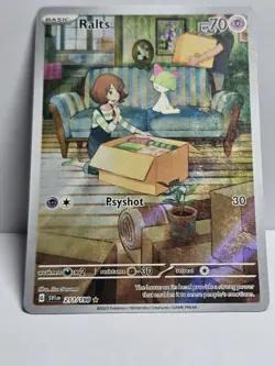 Pokemon Ralts Illustration Rare Holo SV02 Paldea Evolved 211/198 2023 LP - Image 2