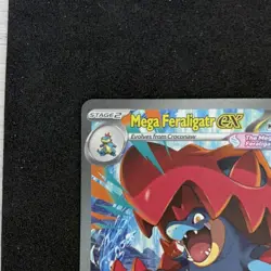 Pokemon TCG Mega Feraligatr EX Full Art Holo 274/217 Water HP370 200+ - Image 2