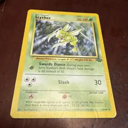 Pokemon Jungle Rare Scyther (26) #26/64 HP - Image 1