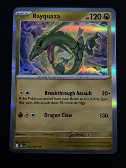 Rayquaza Rare ME: Ascended Heroes 153/217 NM Holo Pokemon TCG - Image 1
