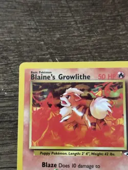 Pokemon TCG Blaine's Growlithe Gym Heroes Common Regular 62/132 English - Image 2