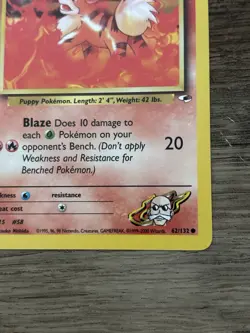 Pokemon TCG Blaine's Growlithe Gym Heroes Common Regular 62/132 English - Image 4