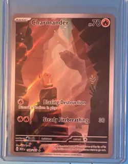 Pokemon Charmander 168/165 Scarlet & Violet 151 Illustration Rare Full Art Holo - Image 1