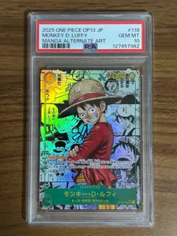 PSA 10 One Piece Comic Parallel Manga Art 3 Card Japanese Holo Luffy Ace Sabo - Image 2