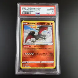 PSA 10 Radiant Charizard 020/159 Pokemon Crown Zenith Holo Graded Card - Image 1