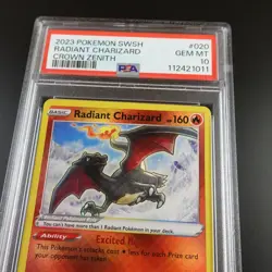 PSA 10 Radiant Charizard 020/159 Pokemon Crown Zenith Holo Graded Card - Image 2