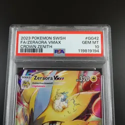 PSA 10 Zeraora Vmax GG42/GG70 Pokemon Crown Zenith Full Art Holo Graded Card - Image 2