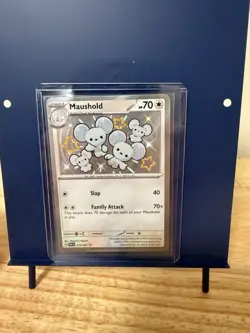 Maushold 210/091 Paldean Fates Baby Shiny Rare Holo Card Pokemon TCG NM/M - Image 1