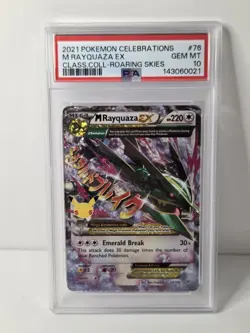 2021 POKEMON CELEBRATIONS CLASSIC COLLECTION #76 M RAYQUAZA EX PSA 10 - Image 1