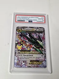 2021 POKEMON CELEBRATIONS CLASSIC COLLECTION #76 M RAYQUAZA EX PSA 10 - Image 3