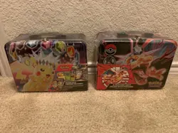 Pokemon TCG Collectors Chest LunchBox 2024 Pikachu + 2023 Charizard Lot of 2! 820650853050 - Image 1