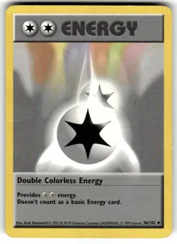 Pokemon TCG Double Colorless Energy 96/102 Base Set (Shadowless) MP - Image 1