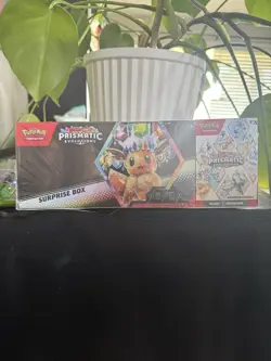 Pokemon TCG Prismatic Evolutions Surprise Box & Booster Bundle 2 Pack Sealed - Image 1