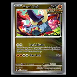 Great Tusk 055/131 Reverse Holo - TCG Prismatic Evolutions Pokemon Card - Image 1