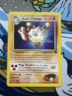 Brock's Primeape 35/132 Gym Challenge Unlimited Regular Pokemon TCG Card NM - Image 1