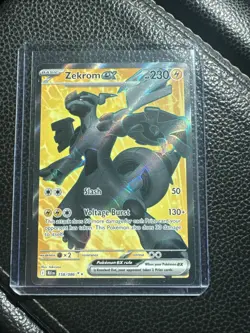 Pokemon TCG Zekrom EX 158/086 Scarlet & Violet Black Bolt Ultra Rare Full Art - Image 1
