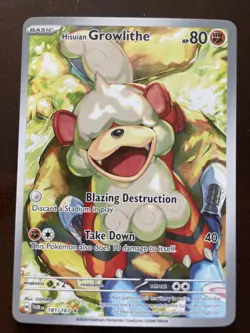 Pokemon TCG Hisuian Growlithe Illustration Rare Twilight Masquerade 181/167 - Image 1