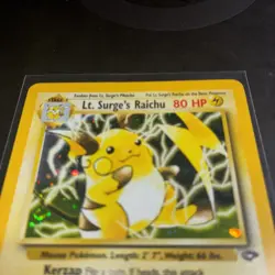 Lt. Surge's Raichu 11/132 Gym Challenge 2000 Holo Rare WOTC Pokemon Has Crease - Image 4