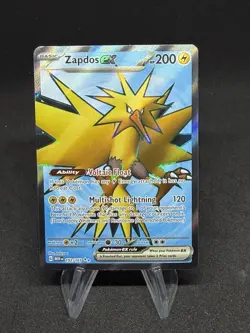 Pokemon TCG Zapdos EX 192/165 Ultra Rare Full Art Holo Scarlet & Violet 151 NM - Image 1
