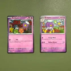 Drifloon MEP 005 & Drifblim MEP 006 Black Star Promo Pokemon TCG Mega Evolution - Image 1
