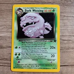 Pokemon Team Rocket Dark Weezing 14/82 Holo Rare 2000 - Image 1