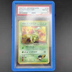 Rocket's Scyther NO. 123 Holo Rare Gym Heroes Pokemon Japanese Near Mint - Image 1