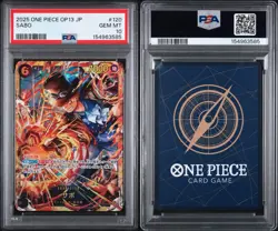 2025 ONE PIECE JAPANESE OP13-CARRYING ON HIS WILL #120 SABO BANDAI NAMCO PSA10 - Image 3