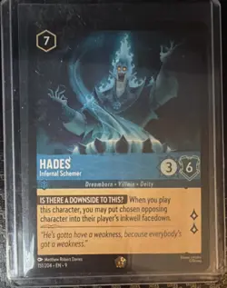 Disney Lorcana Hades Infernal Schemer 151/204 Hercules Character Card English - Image 1