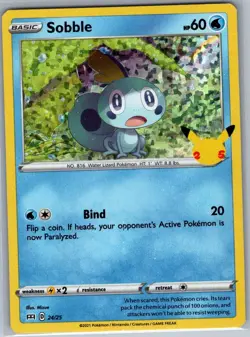 Sobble - 24/25 Holo McDonald's 25th Anniversary Promos - Pokemon Card - NM - Image 1