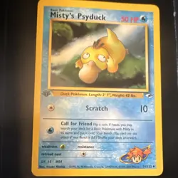 Pokemon TCG Misty's Psyduck 54/132 1st Edition Gym Challenge Vintage Card NMNT - Image 1