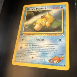 Pokemon TCG Misty's Psyduck 54/132 1st Edition Gym Challenge Vintage Card NMNT - Image 3