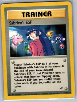Sabrina's ESP 117/132 Non Holo Gym Heroes - Pokemon Card - MP - Image 1