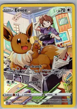 Eevee TG11/TG30 SWSH09: Brilliant Stars Trainer Gallery - Pokemon Card - NM - Image 1