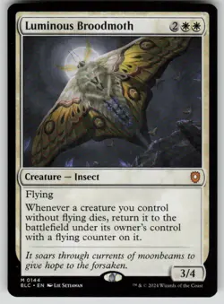 Luminous Broodmoth Mythic Commander: Bloomburrow 144 MTG Near Mint - Image 1