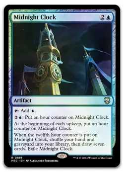 Midnight Clock (Ripple Foil) #189 (NM) Modern Horizons 3 M3C Magic MTG - Image 1