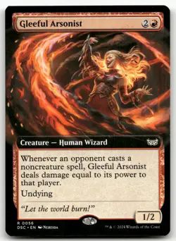 Gleeful Arsonist (Extended Art) #56 (NM) Duskmourn DSC Magic MTG - Image 1