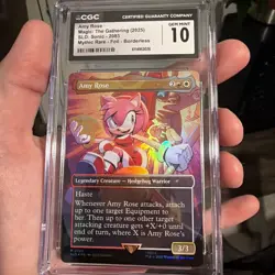 CGC 10 2025 MTG Secret Lair Sonic The Hedgehog Amy Rose Foil Gem Mint 🔥 - Image 1
