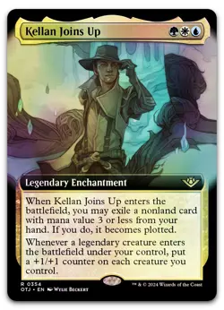 Kellan Joins Up (Extended Art) #354 (Foil) (NM) Thunder Junction OTJ Magic MTG - Image 1