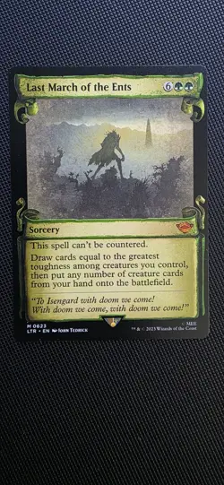 Last March of the Ents 0623 NM Reg Showcase Scrolls MTG Lord of the Rings Magic - Image 1