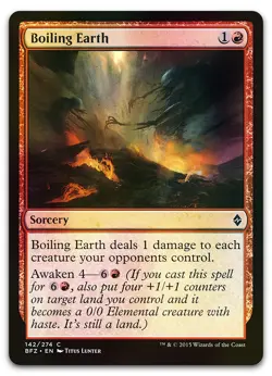 Boiling Earth #142 (Foil) (NM) Battle for Zendikar BFZ Magic MTG - Image 1