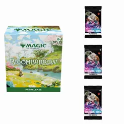 Magic The Gathering Bloomburrow Prerelease Kit + (3) Foundations Packs SEALED - Image 1