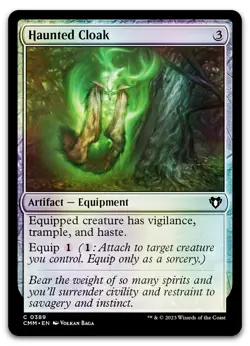 Haunted Cloak #389 (Foil) (NM) Commander Masters CMM Magic MTG - Image 1