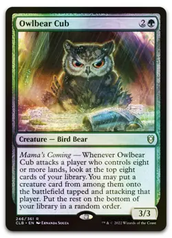 Owlbear Cub #246 (Foil) (NM) Baldur's Gate CLB Magic MTG - Image 1