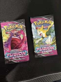 Pokemon 2 Sealed TCG Fusion Strike Booster Packs - Image 1