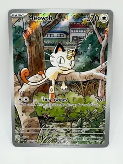 Pokemon Meowth 106/094 – Phantasmal Flames – English IR (Illustration Rare) - Image 1