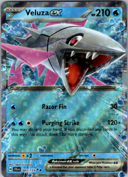 Veluza ex - 043/159 - Pokemon Journey Together Double Rare NM - Image 1