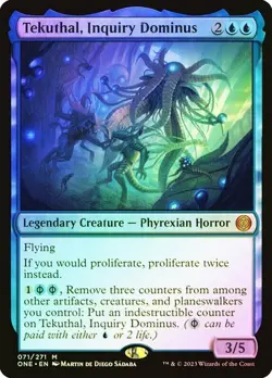 NM Foil Tekuthal, Inquiry Dominus, MTG, Phyrexia: One, Magic the Gathering, 71 - Image 1